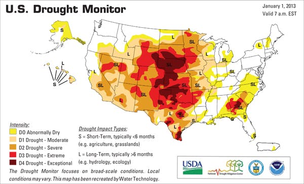 3602 Us Drought Monitor Chart