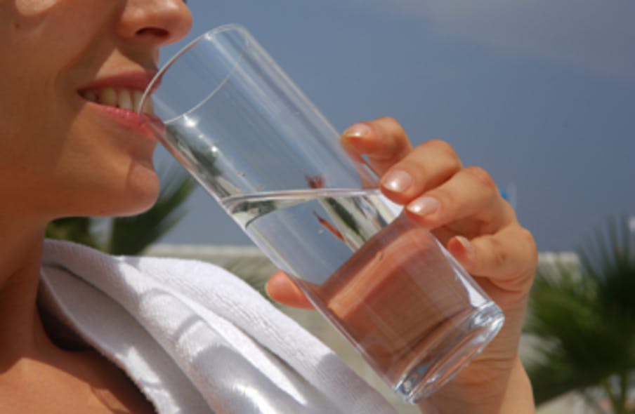 Woman Drinking Water Glass