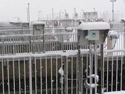 Image 1. Ultrasonic sensors are used even in harsh environments for water applications. Here ultrasonic transmitters are used to measure level of the incoming water in a water plant. Image 1. Ultrasonic sensors are used even in harsh environments for water applications. Here ultrasonic transmitters are used to measure level of the incoming water in a water plant.