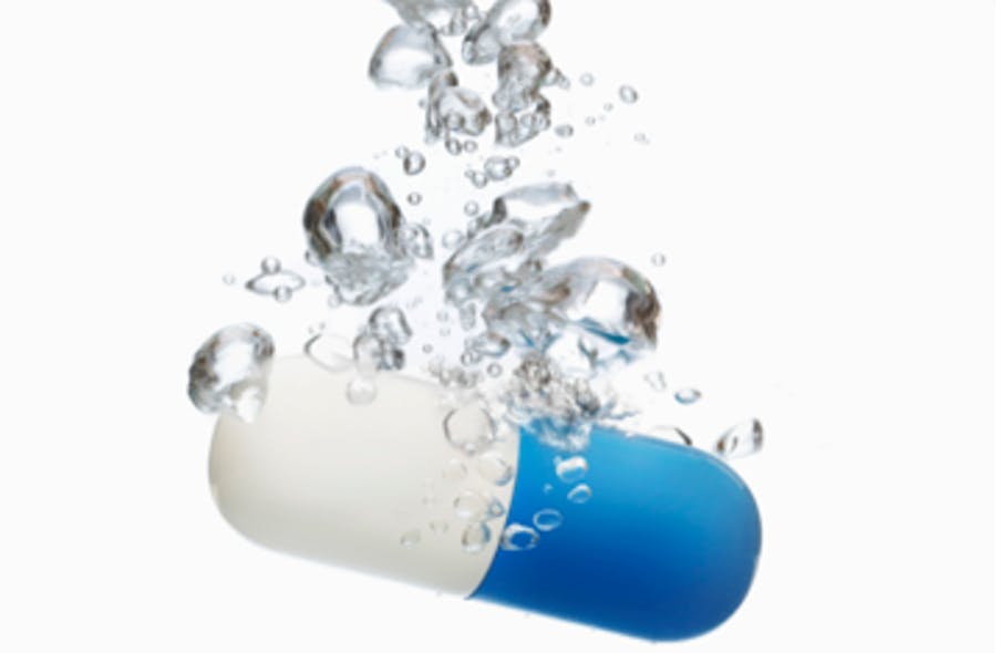 pill in water