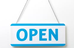 open for business open for business