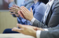 Business people applauding Business people applauding