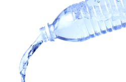 Pouring Water Bottle on White Pouring Water Bottle on White