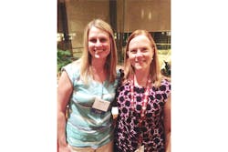 WQA Product Certification Manager Amanda Fisher and Editor Lori Ditoro during the WQA Mid-Year Conference reception in Tucson, Arizona