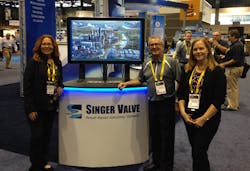 The Water Technology team joins Singer Valve’s Mark Singer with a tour of the new Metro H2O during WEFTEC 2015. The Water Technology team joins Singer Valve’s Mark Singer with a tour of the new Metro H2O during WEFTEC 2015.