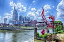 Nashville downtown skyline at Cumberland River. alex grichenko/iStock Nashville downtown skyline at Cumberland River. alex grichenko/iStock