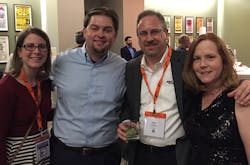 Group Digital Associate Editor Robyn Tucker, Account Executive Addison Perkins, Jacobi Product and Marketing Manager &ndash; Americas Andy McClure and Editor in Chief Lori Ditoro at Jacobi Carbons&rsquo; WQA event