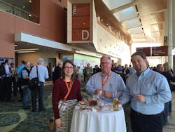 Group Digital Associate Editor Robyn Tucker, Account Executive Addison Perkins, Publisher Michael Christian during the WQA Convention and Exposition Welcome Reception.