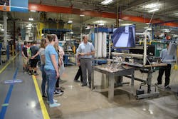 High school students toured Bradley Corp.&rsquo;s new Design Engineering Manufacturing Center. Photo courtesy of Bradley Corp.