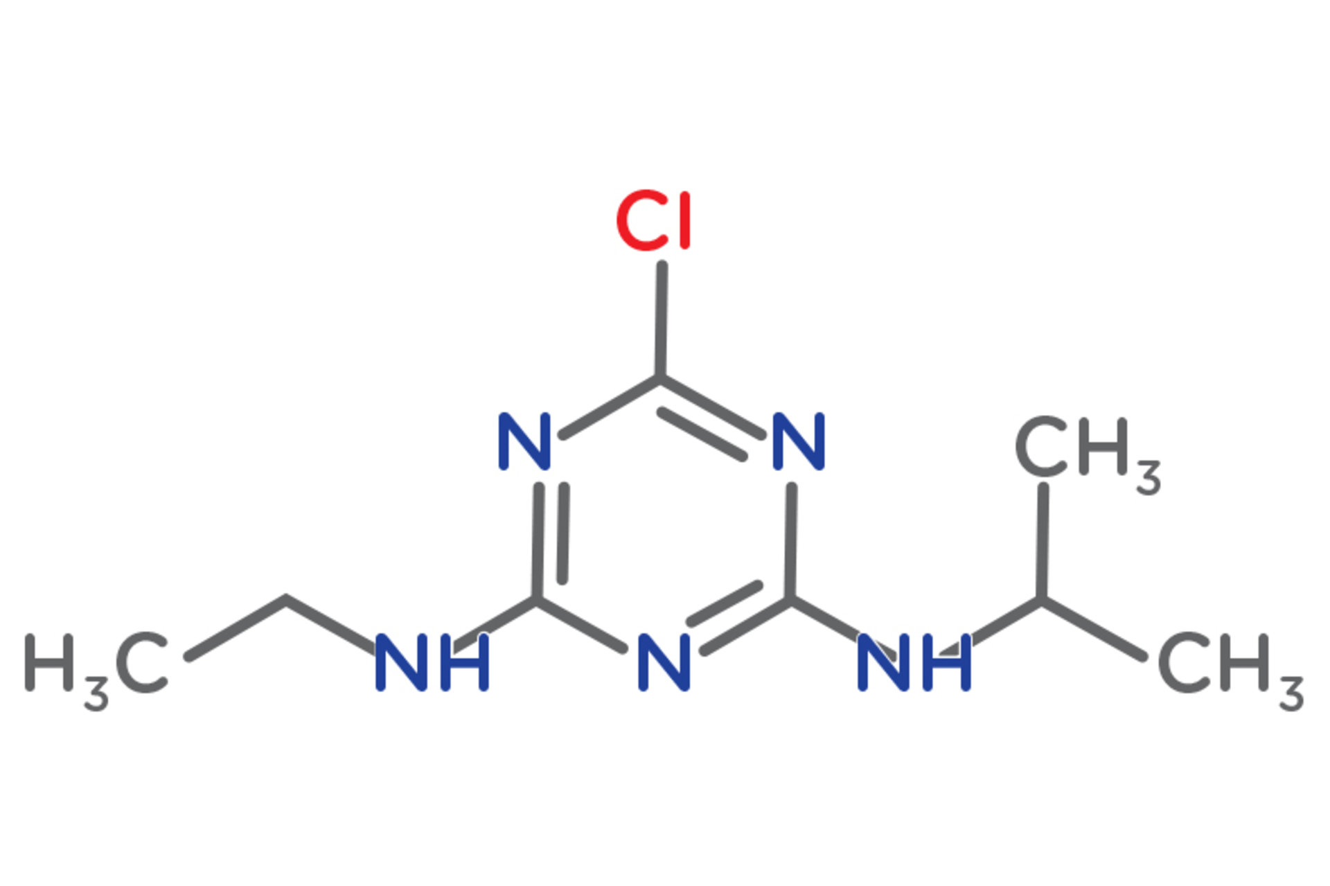Figure 1. The chemical structure of atrazine