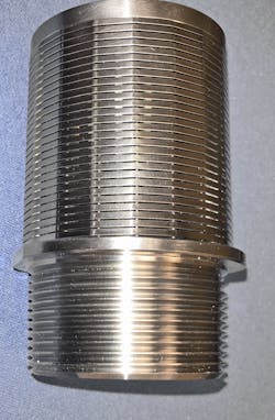 Wedge wire pipe-based header lateral system | All images courtesy of Newark Wire Cloth Co. Inc. Wedge wire pipe-based header lateral system | All images courtesy of Newark Wire Cloth Co. Inc.