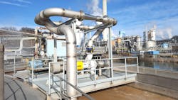 At this paper mill, water treatment managers expanded the aeration capacity and lowered energy costs by replacing a surface-based aspirator system with Venturi injectors, drawing oxygen into the wastewater stream as it entered the clarifier — a common practice in municipal wastewater treatment plants. | Image courtesy of Mazzei Injector Company At this paper mill, water treatment managers expanded the aeration capacity and lowered energy costs by replacing a surface-based aspirator system with Venturi injectors, drawing oxygen into the wastewater stream as it entered the clarifier — a common practice in municipal wastewater treatment plants. | Image courtesy of Mazzei Injector Company