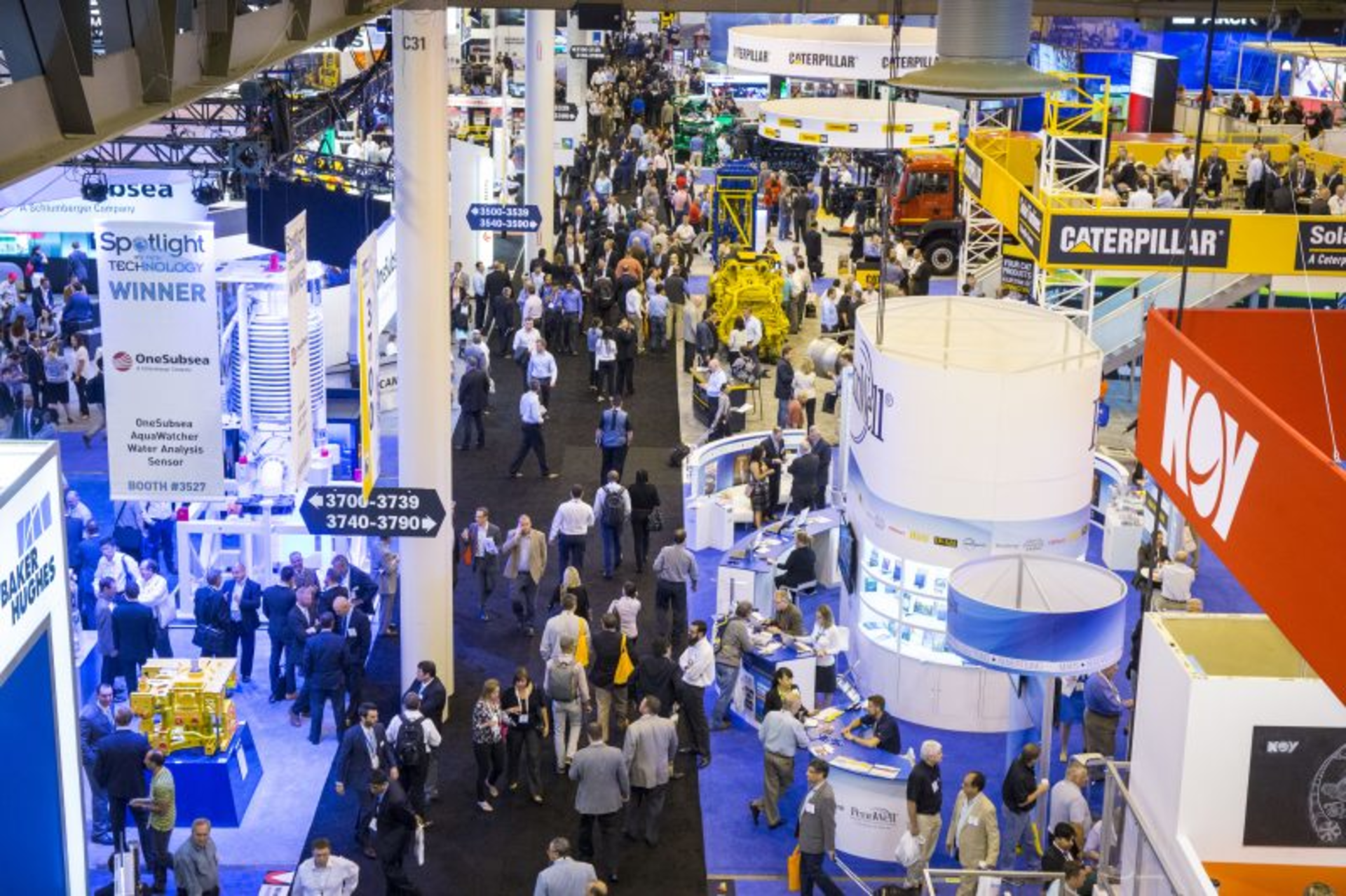 OTC 2016 attendees and speakers on the exhibit floor at the Offshore Technology Conference