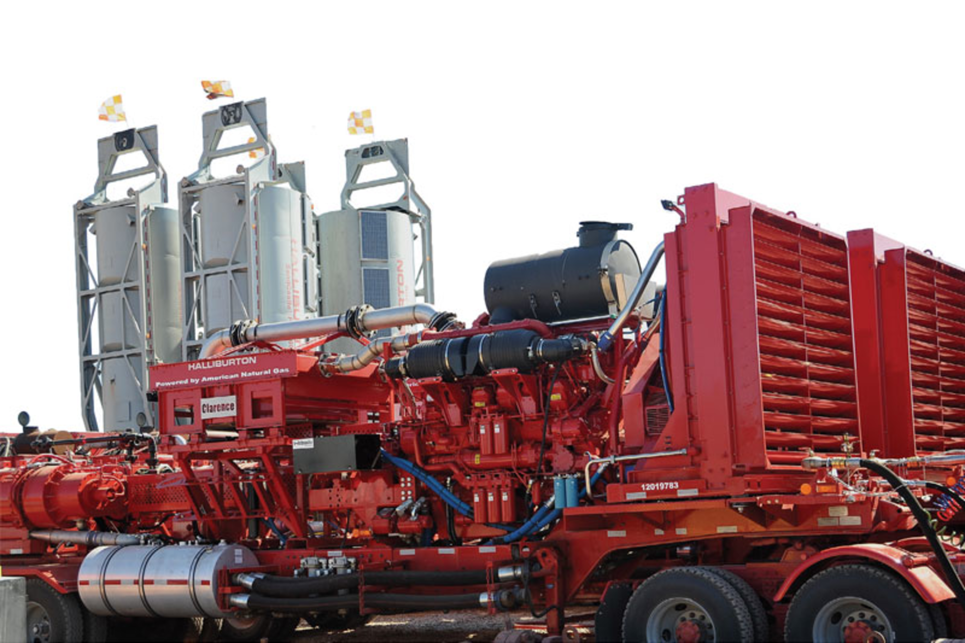 A hydraulic fracturing skid. Image courtesy of Halliburton
