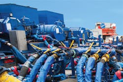 The protective covering of these water lines helps prevent abrasion to the hose underneath. All images courtesy of Motion Industries The protective covering of these water lines helps prevent abrasion to the hose underneath. All images courtesy of Motion Industries