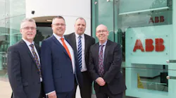From L-R: Peter Wright, ABB Motors and Generators Field Service Operations; Dave Hawley, ABB Motors & Generators Discrete Automation & Motion; Chris Powles, Sulzer; Adrian Larmour, Sulzer
