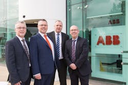 From L-R: Peter Wright, ABB Motors and Generators Field Service Operations; Dave Hawley, ABB Motors & Generators Discrete Automation & Motion; Chris Powles, Sulzer; Adrian Larmour, Sulzer From L-R: Peter Wright, ABB Motors and Generators Field Service Operations; Dave Hawley, ABB Motors & Generators Discrete Automation & Motion; Chris Powles, Sulzer; Adrian Larmour, Sulzer