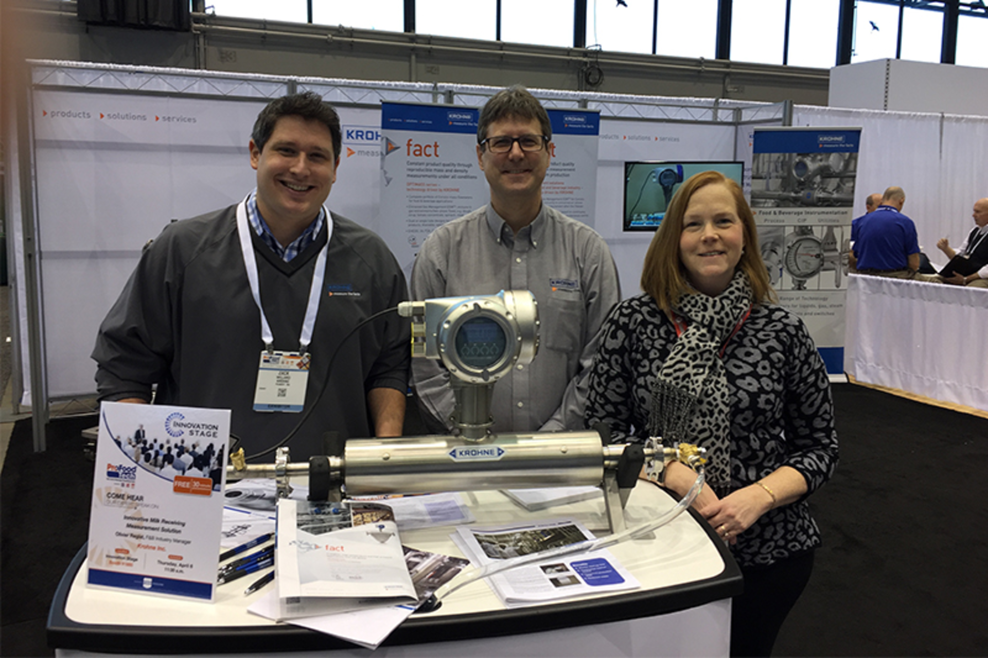 Editor Lori Ditoro with the Krohne team during ProFood Tech 2017.