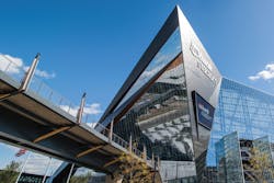 The 1,750,000-square-foot stadium’s pumps move water in many applications. Image courtesy of Xylem The 1,750,000-square-foot stadium’s pumps move water in many applications. Image courtesy of Xylem