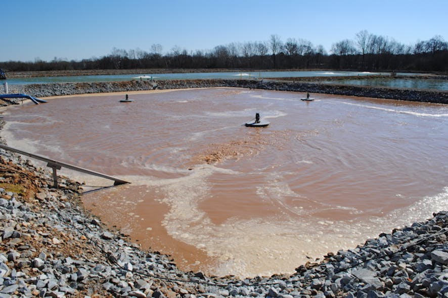 After flow through the phosphorous ponds and the anoxic pond, the water is pumped to the bioreactor. All images courtesy of Complete Water Services LLC