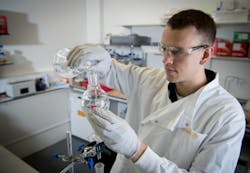 Image courtesy of Shell LiveWIRE 2017 photography: Henrik Hagemann CEO of CustoMem in Lab in London, UK. Image courtesy of Shell LiveWIRE 2017 photography: Henrik Hagemann CEO of CustoMem in Lab in London, UK.