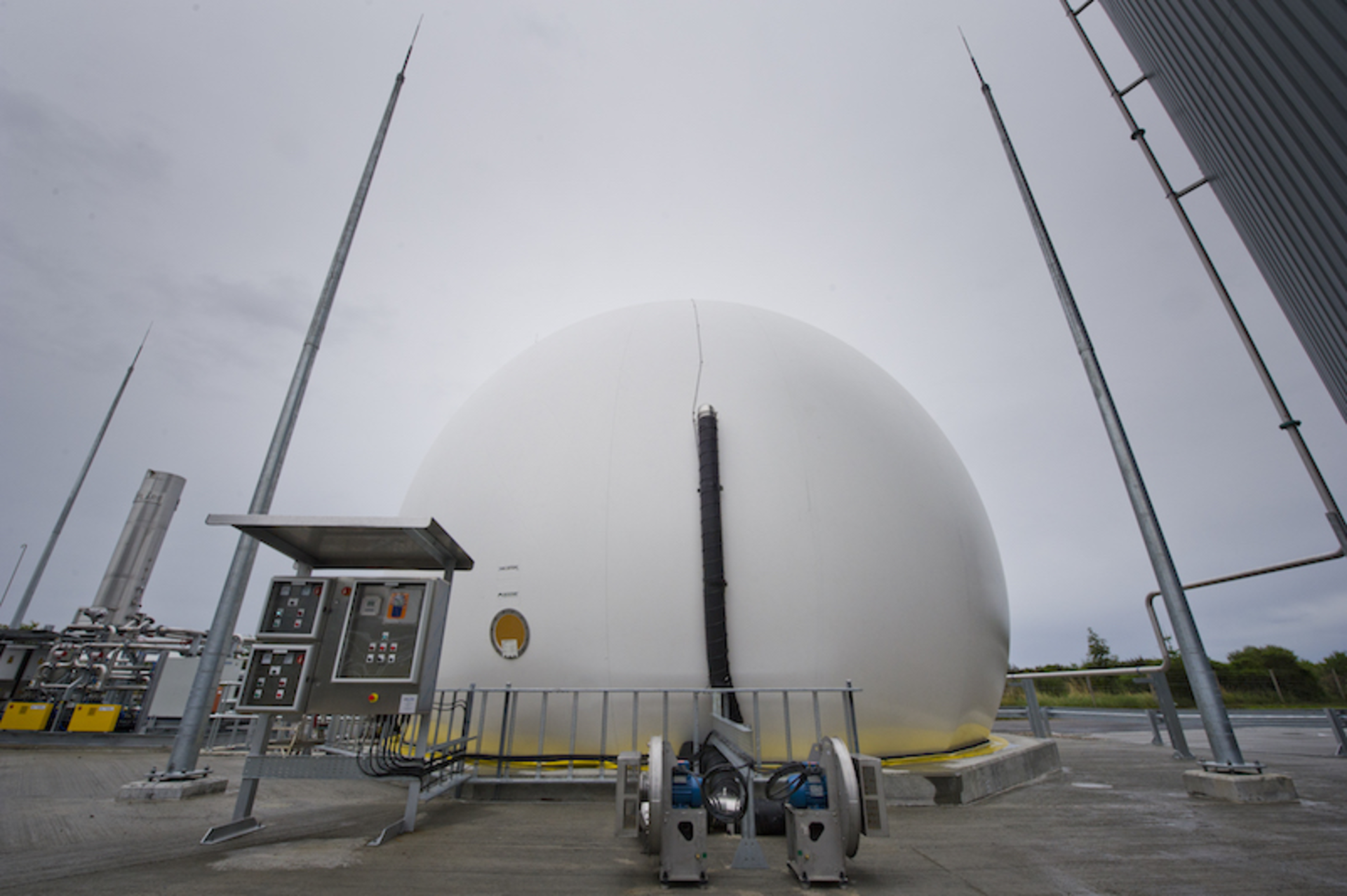 Biogas is stored for use in the boilers. This reduces reliance on heavy fuel oil at the distillery. Image courtesy of Aquabio