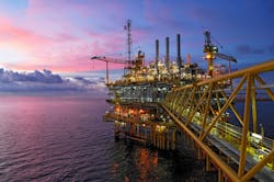 Offshore rig in twilight. Image courtesy of think4photop/iStock. Offshore rig in twilight. Image courtesy of think4photop/iStock.