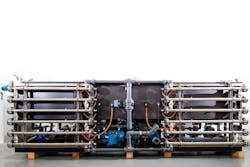 Electro Water Separation (EWS) is a highly scalable, continuous process that uses electricity in small, programmed doses to gather oils and suspended solids for an easy removal via mechanical raking off the surface of water. All graphics courtesy of OriginClear Electro Water Separation (EWS) is a highly scalable, continuous process that uses electricity in small, programmed doses to gather oils and suspended solids for an easy removal via mechanical raking off the surface of water. All graphics courtesy of OriginClear