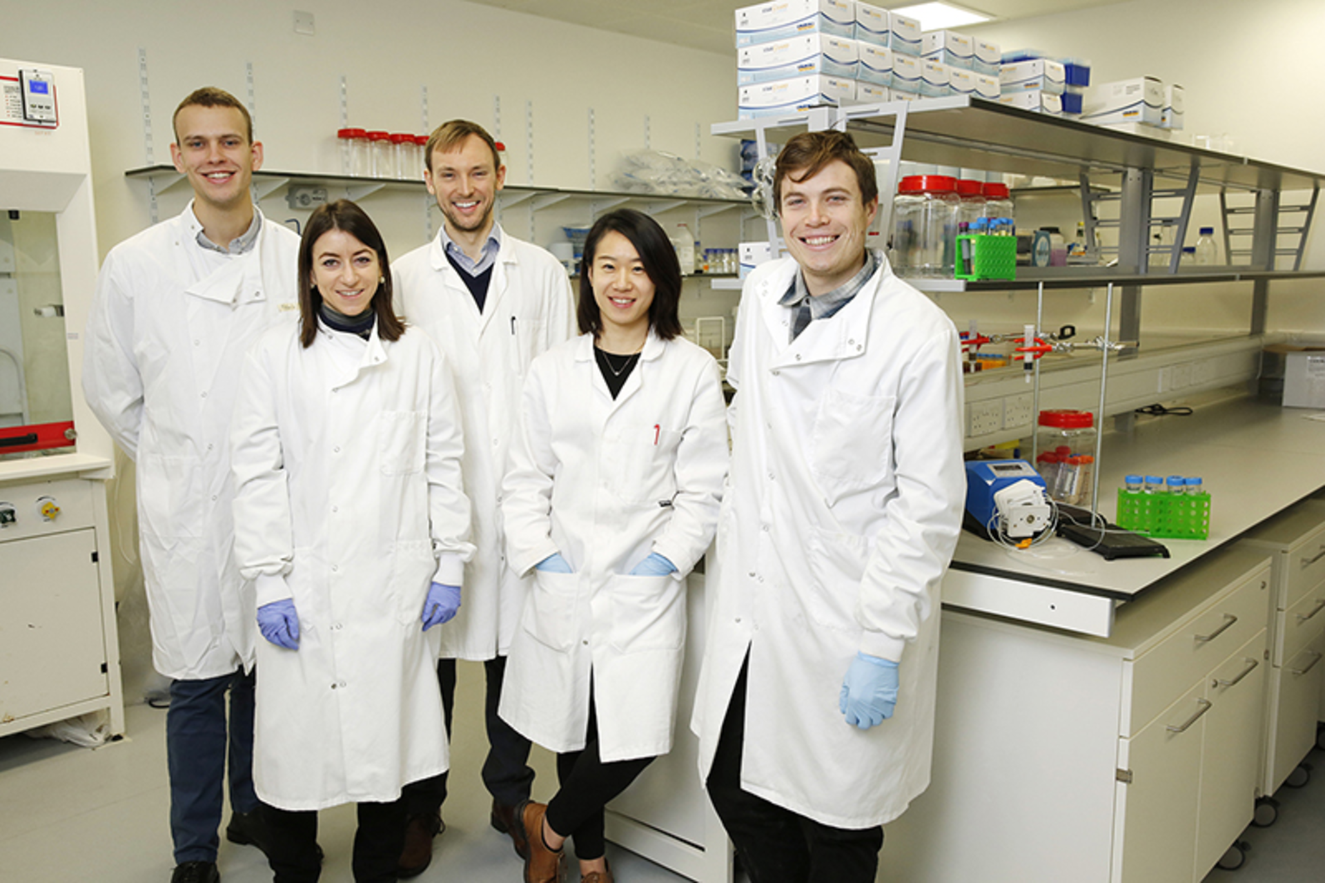 The CustoMem team (left to right): Henrik Hagemann, Katharina Reeh, Ben Reeve, Wen Li and Shayne Petkiewicz. Image courtesy of CustoMem