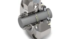 Cutaway of a mechanical seal. All graphics courtesy of John Crane Inc.