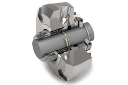 Cutaway of a mechanical seal. All graphics courtesy of John Crane Inc. Cutaway of a mechanical seal. All graphics courtesy of John Crane Inc.