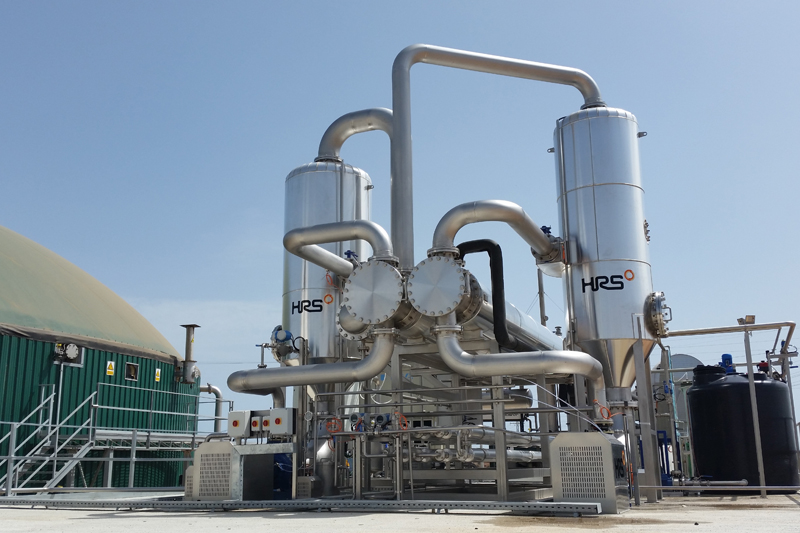 HRS Digestate Concentration Systems (DCS) installed at a biogas plant. All images courtesy of HRS Heat Exchangers