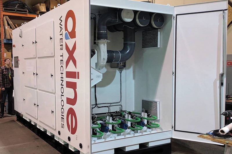 Axine commercial system prior to installation. All images courtesy of Axine Water Technologies