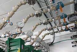 Equilibar dome-loaded BPRs are used for the injection of water into oil wells requiring a flow coefficient turndown ratio greater than 1000:1. Courtesy of Intermountain Electronics Equilibar dome-loaded BPRs are used for the injection of water into oil wells requiring a flow coefficient turndown ratio greater than 1000:1. Courtesy of Intermountain Electronics