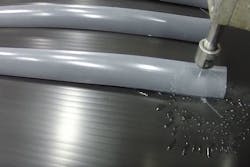Water-jet cutting does not require expensive metal tooling and makes precise holes for fastener heads. Water-jet cutting does not require expensive metal tooling and makes precise holes for fastener heads.