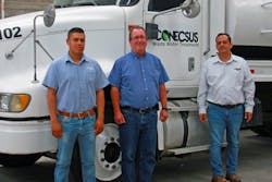 Conecsus employees from left to right: Manuel Tapia, commercial manager; Steven Butler, general director and Gilberto Cifuentes, operations director. Courtesy of Conecsus