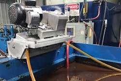 In a Separate and Skim Tank, a tube is drawn continuously across the water and floats on the surface, collecting only fats, oils and grease. The tube is scraped off by the skimmer and the clean tube returns to the surface to collect more FOG. All images courtesy of Oil Skimmers, Inc. In a Separate and Skim Tank, a tube is drawn continuously across the water and floats on the surface, collecting only fats, oils and grease. The tube is scraped off by the skimmer and the clean tube returns to the surface to collect more FOG. All images courtesy of Oil Skimmers, Inc.