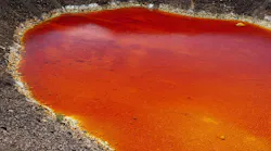 Acid mine drainage in the Sao Domingos Mine, a deserted open-pit mine in Mertola, Alentejo, Portugal