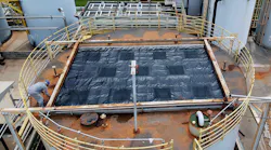 The FEMSA wastewater plant in Marilia had two rectangular reactors fitted with Anue Geomembranes’ reinforced odor control system with integrated activated carbon filters.