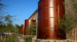 Rainwater cisterns divert stormwater at Sierra Nevada’s Mills River location. Photo: Sierra Nevada Brewing Company