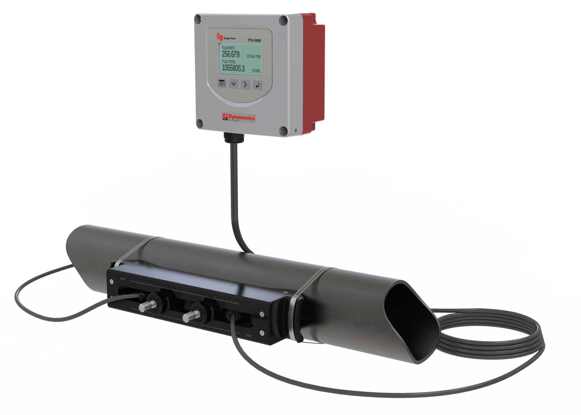 Badger Meter's Dynasonics TFX-5000 ultrasonic clamp-on flowmeter