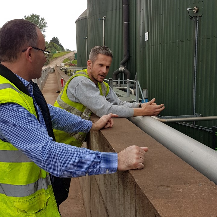 Paul Barrass from Cannington Bio Energy (right) with Paul Davies from Landia