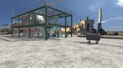 Using a plant’s existing CAD drawings, Mimic Field 3D builds a virtual-reality digital twin of the site. Using a plant’s existing CAD drawings, Mimic Field 3D builds a virtual-reality digital twin of the site.