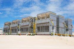 The HXV Hybrid Cooler virtually eliminates plume and reduces water usage. The HXV Hybrid Cooler virtually eliminates plume and reduces water usage.