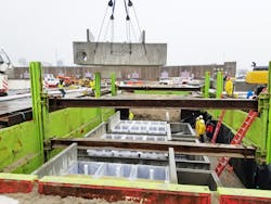 Eleven large treatment units were installed in series. Eleven large treatment units were installed in series.