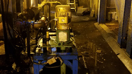 The vertical wet well configuration of the pump eliminates suction piping while still keeping the motor and wiring out of the pit.