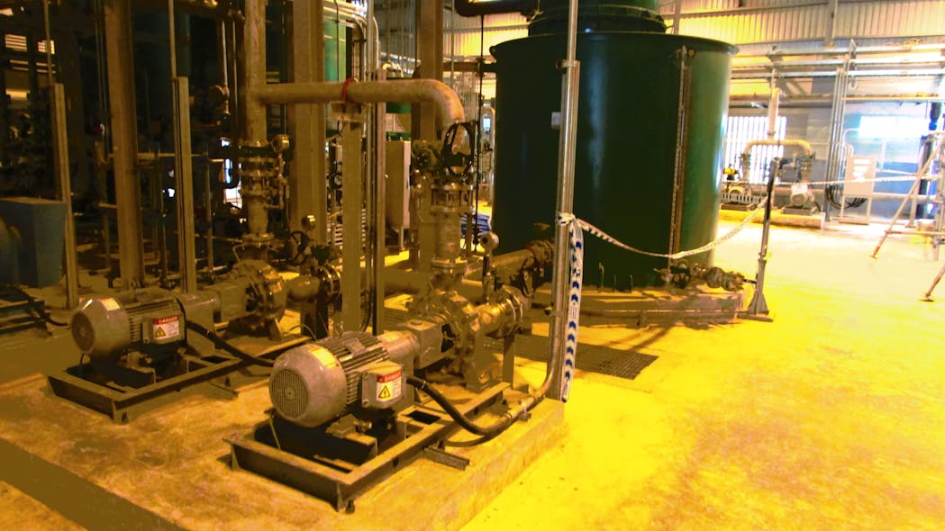 An example of a pretreatment unit during construction.