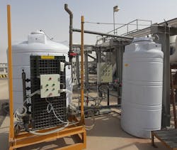 Figure 3. The setup of the CMF unit at the pilot site. Figure 3. The setup of the CMF unit at the pilot site.