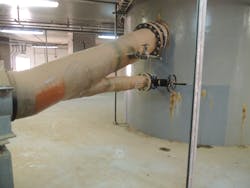 Figure 1. An example of sludge piping. Figure 1. An example of sludge piping.
