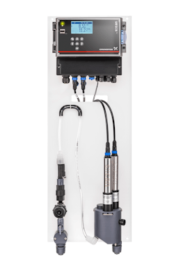 Figure 2. Measurement and control systems are used to determine the residual level in the water at a specific sampling point. Figure 2. Measurement and control systems are used to determine the residual level in the water at a specific sampling point.